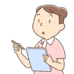 クリップボードを手に計画を立てる女性スタッフ